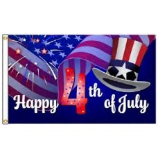 Happy 4th of July Boutique Flag (3'x5')