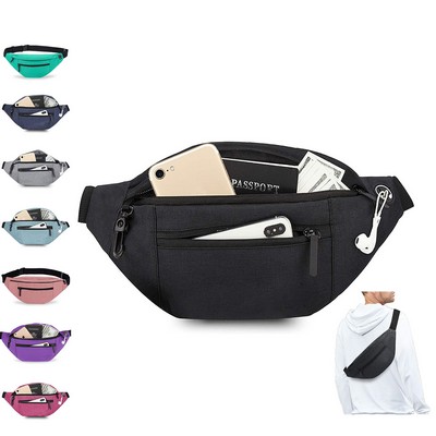 Unisex Large Crossbody Bag With Waist Bag