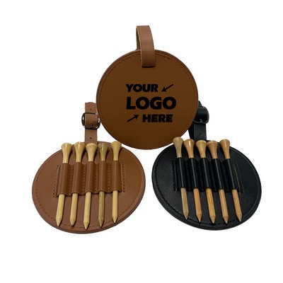 Leather Golf Tee Holder