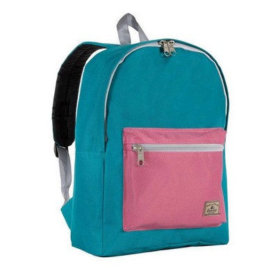 Everest Basic Color Block Backpack Book Bag