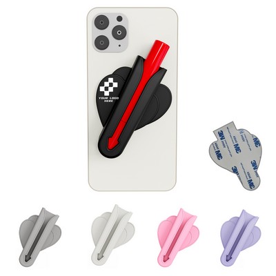 Durable Silicone Lip Clip Stick-on Phone Case