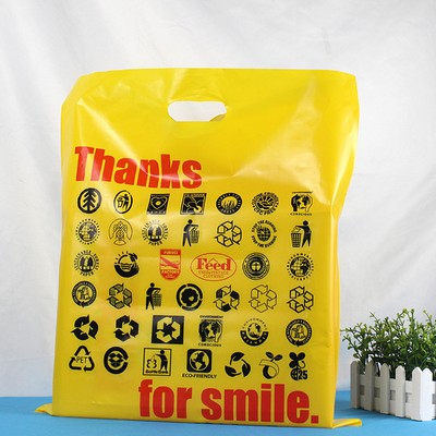 17.7"x23.6" 2.4mil Merchandise Bag W/ Die Cut Handle for Boutique Bag Shopping Clothes Packaging Bag