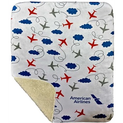 Micro-Mink Sherpa Plush Blanket (30" X 40") 430 Gsm