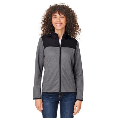 CORE365™ Women's Venture Heathered Stripe Hybrid Jacket