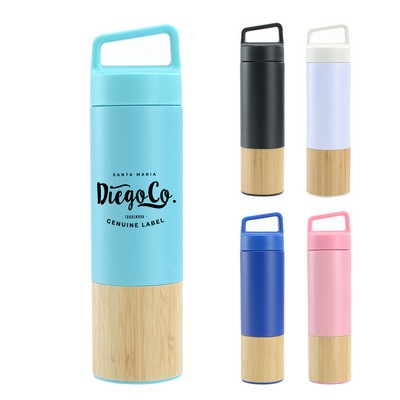 18oz Stainless Steel Wood Insulated Tumbler