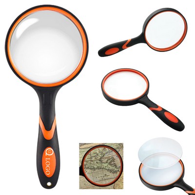 10X Handheld Magnifier w/ Silicone Handle