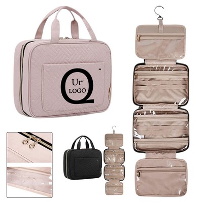 Hanging Cosmetic Bag w/ 4 Compartments