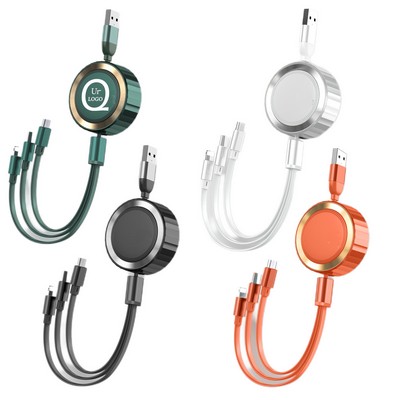 41.3" 3-In-1 Retractable Charging Cable