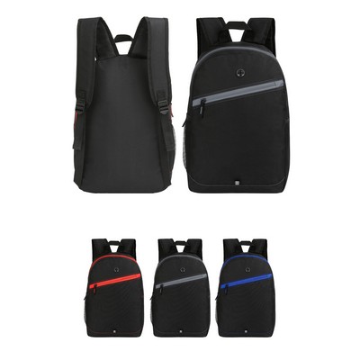 15'' Laptop Backpack W/ Color Zipper Stripe