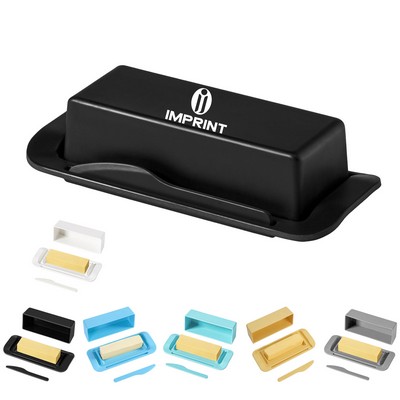 Bamboo Butter Dish With Lid And Knife