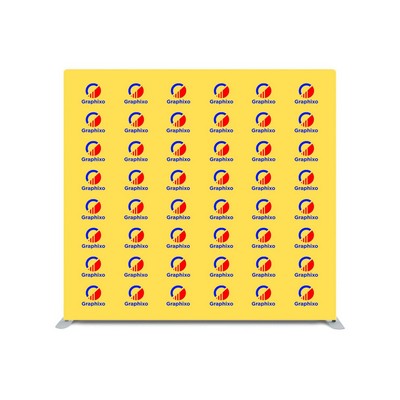 8' x 8' Step and Repeat Straight Pillow Case Backdrop Package