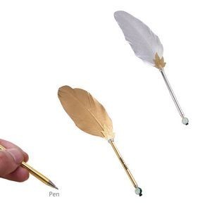 Golden & Silver Feather Pen