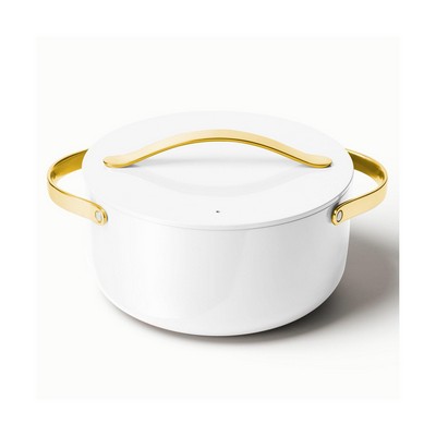 Caraway 6.5Qt Iconics Nonstick Ceramic Dutch Oven White/Gold