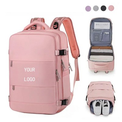 Travel Carry On Backpack With Shoe Pouch