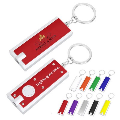 Super Bright LED Flashlight With Swivel Key Chain