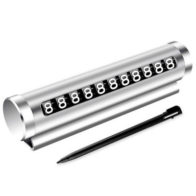 Car Temporary Parking Card Plate, Telephone Number, Dashboard Hidden Phone Number Plate