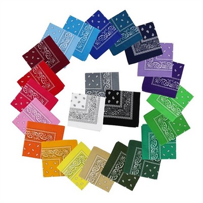 Cotton Custom Printed Square Scarf