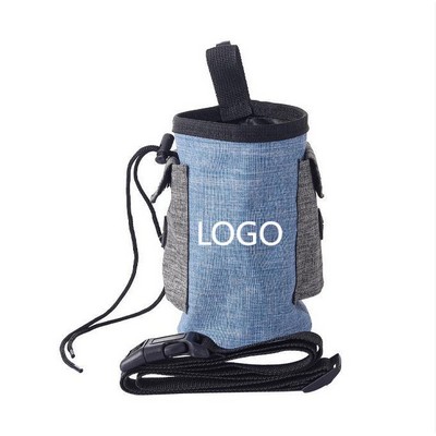 Cationic Linen Hands-Free Dog Training Pouch with Waste Bag Dispenser
