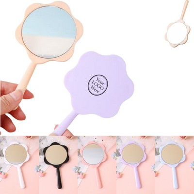 Portable Handheld Mirror - Flower Shaped