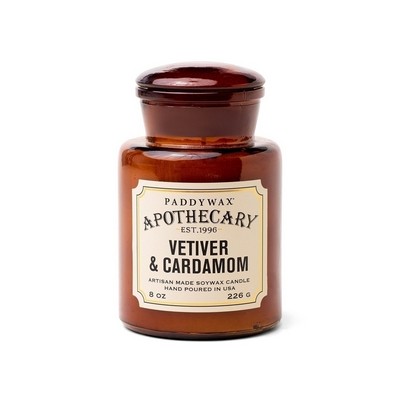 Apothecary 8 Oz Amber Glass - Vetiver & Cardamom