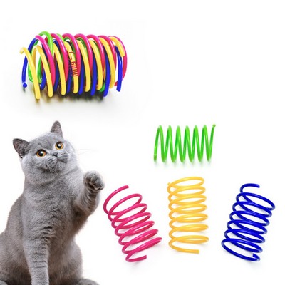 Four Sets Colorful Plastic Spring Toys