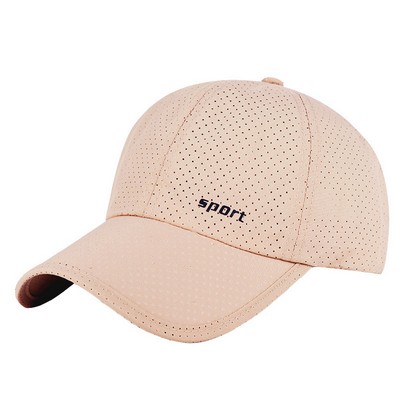 Breathable Quick Dry Baseball Cap Laser Perforated Mesh Ball Cap
