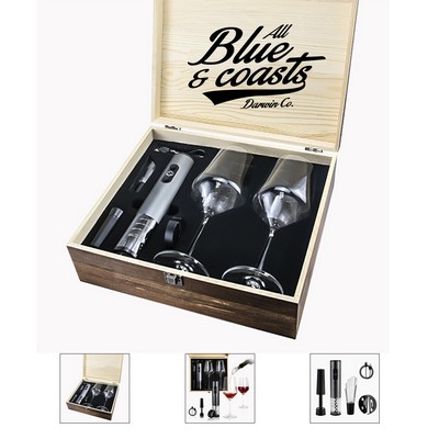 Electric Wine Opener Set with Dispenser and Bottle Stopper