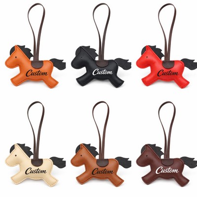 Leather Pony Charm & Keychain