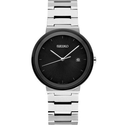 Seiko Watch Mens Essential Ss Black