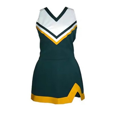Cheerleading Uniform w/Full Shell V Neck Shirt