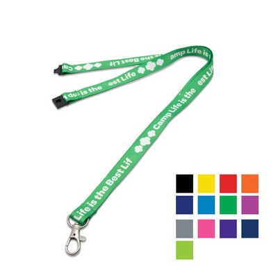 Concert Polyester Lanyard w/ Lobster Claw & Safety Breakaway