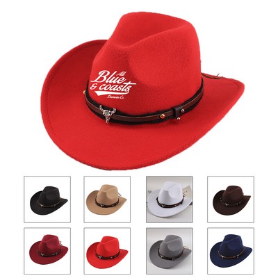 Fashionable Suede Western Cowboy Hat