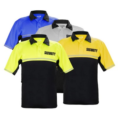 100% Polyester Jersey Knit Two Tone Security Bike Patrol Polo Shirts