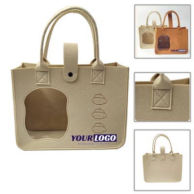 Kitchen Reusable Grocery Felt Tote Bags