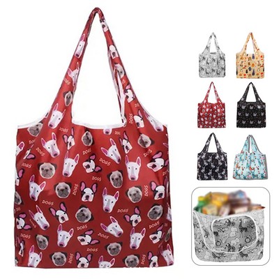 Foldable Water-resistant Grocery Tote Bag