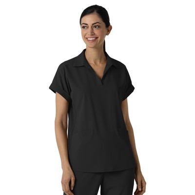 Wink - Renew - Women's Two-Pocket Flex-n-Reach Collared Top
