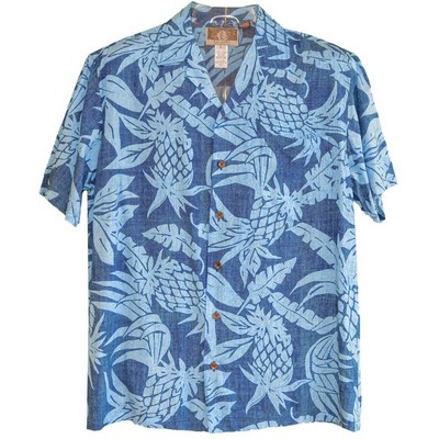 Hawaiian Shirt (DEEP INVENTORY) - 100% Silky Rayon Tropical Print w/ Genuine Coconut Buttons (S-3XL)