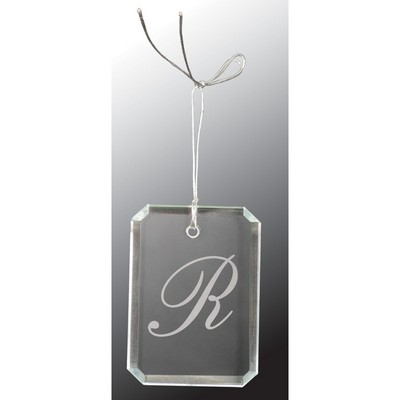 Crystal Ornament with Silver Loop