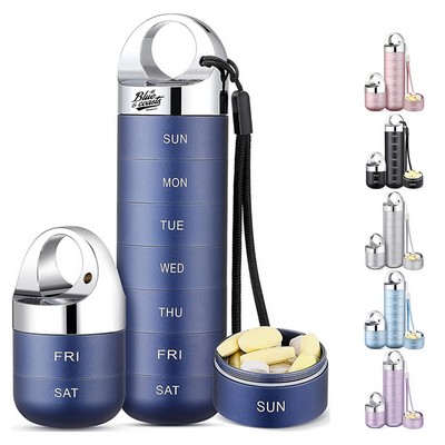 Aluminum 7-Day Pill Organizer Box