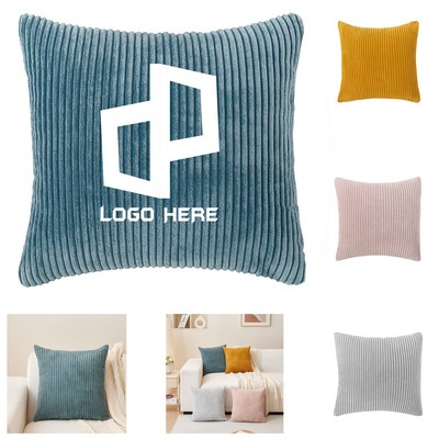 Striped Corduroy Throw Pillow