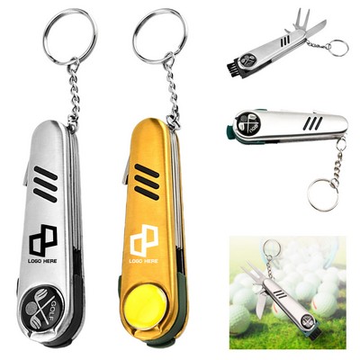 6-In-1 Golf Repair Divot Tool W/ Ball Marker