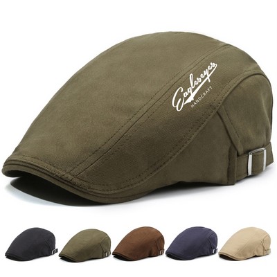 Cotton Flat Peaked Cap