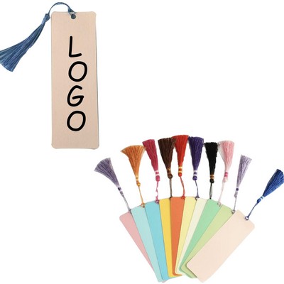 Blank Paper Bookmark With Tassel