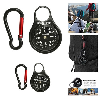Zinc Alloy Carabiner with Compass