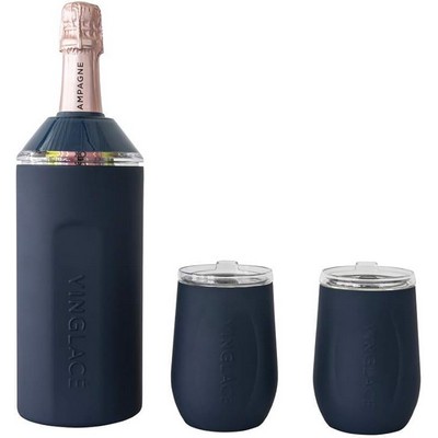 (Color:Navy) Wine Gift Set