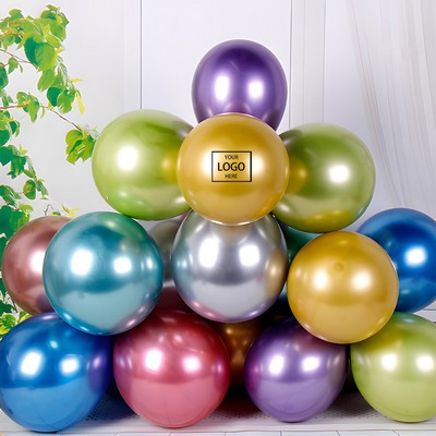 Latex Mixed Color Metallic Balloons