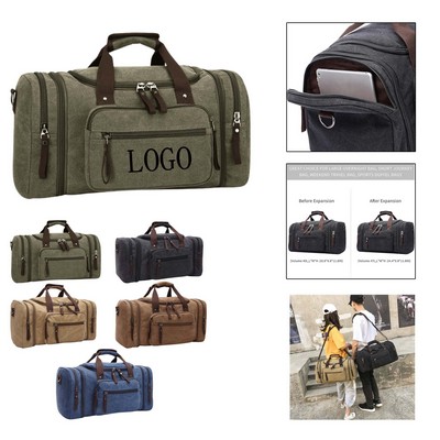 Spacious and sturdy canvas duffle bag