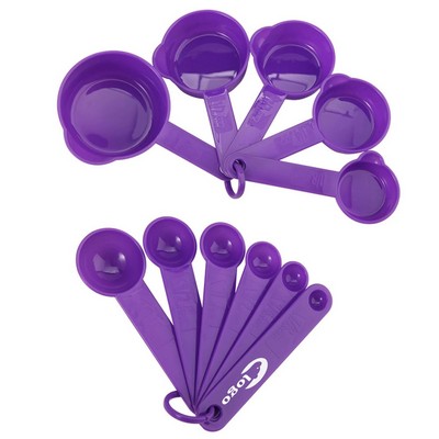 Plastic Measuring Cups and Spoons Set of 11