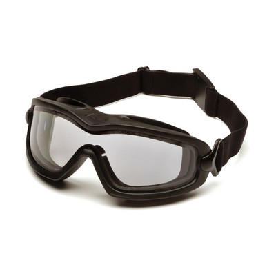 V2G Plus Safety Glasses, Black Frame with Dual Clear H2X Anti-Fog Lens
