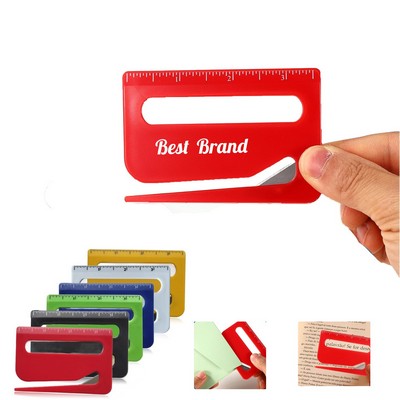 3 In 1 Letter Opener Slitter With Magnifying Glass Ruler